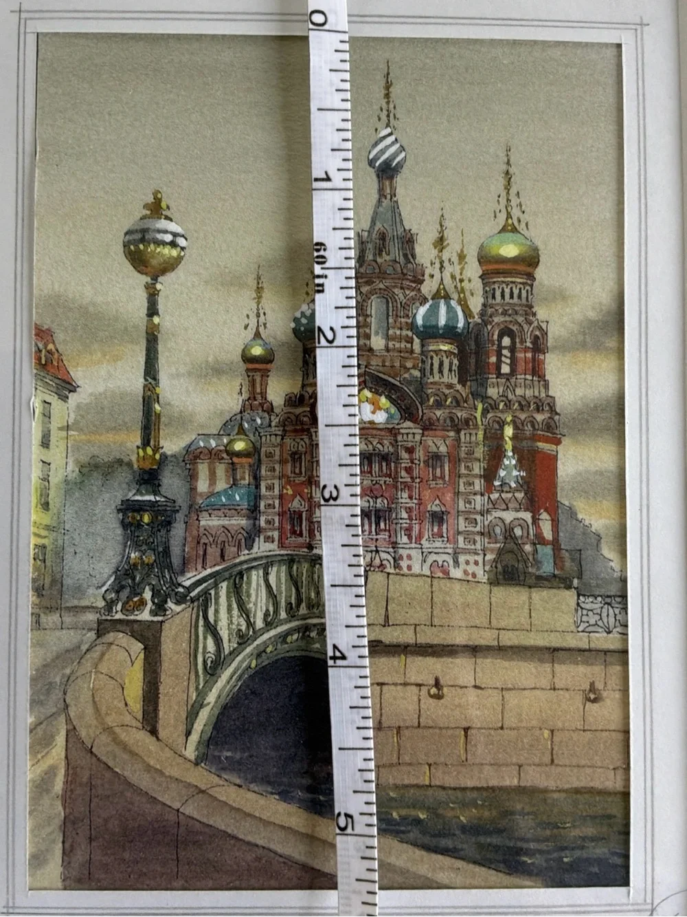 Historic Church of the Savior on Spilled Blood watercolor painting- framed